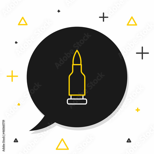 Line Bullet icon isolated on white background. Colorful outline concept. Vector