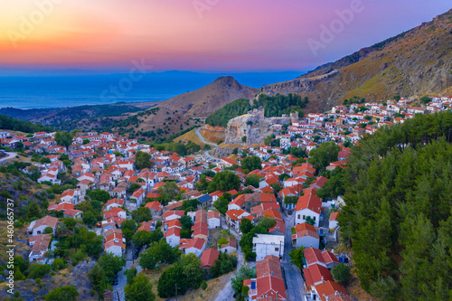 Fototapeta Naklejka Na Ścianę i Meble -  Chora is a traditional medieval village and capital of Samothraki island, Greece