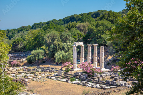 Temple of the Great Gods at Samothraki island in Greece photo