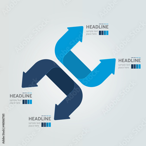 Arrows compare infographic template.