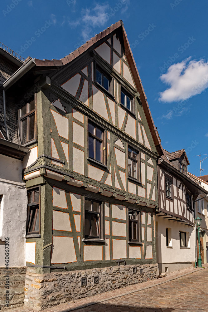 Fachwerkhäuser in der Altstadt von Eppstein in Hessen, Deutschland
