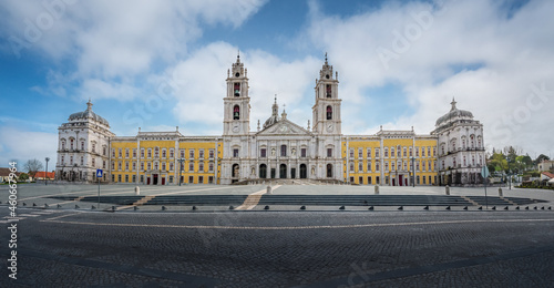 Panoramic view of Palace of Mafra Facade - Mafra, Portugal