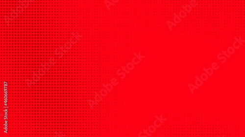 Dots halftone red color pattern gradient texture with technology digital background. Dots pop art comics with summer background.