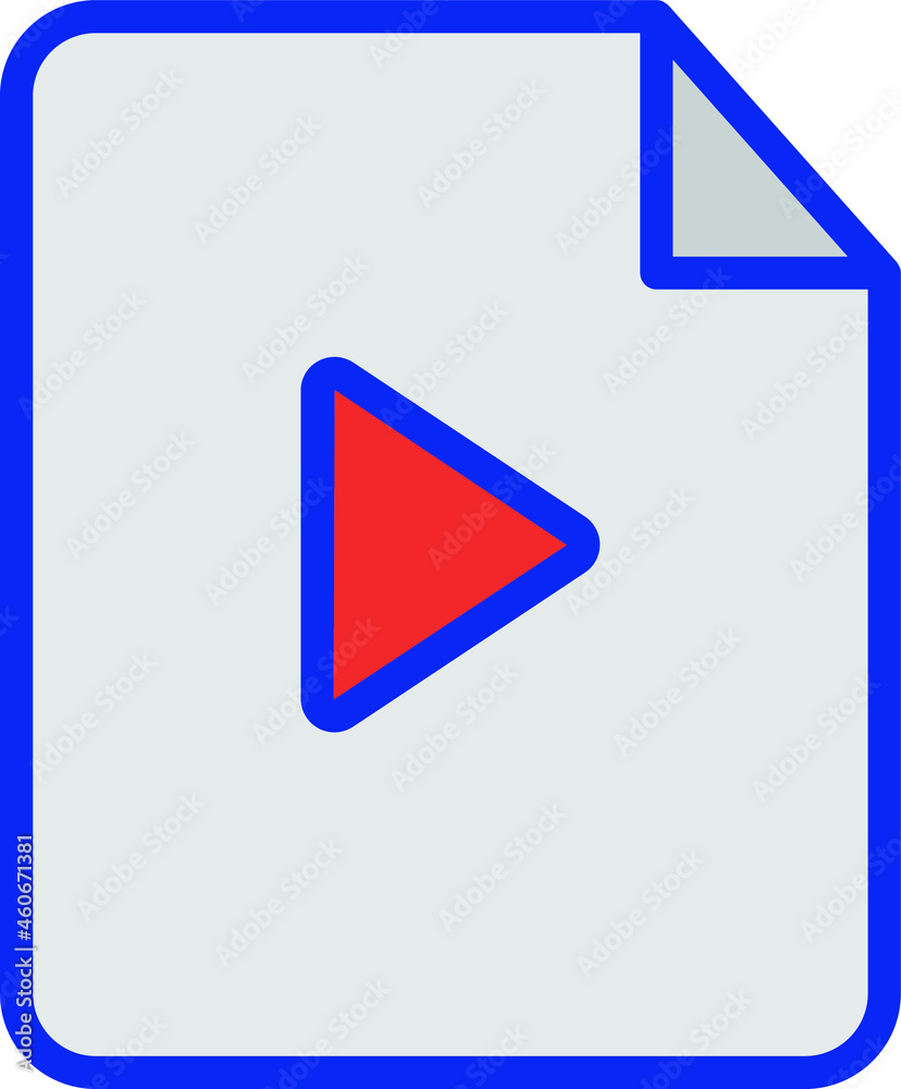 Video File Isolated Vector icon which can easily modify or edit

