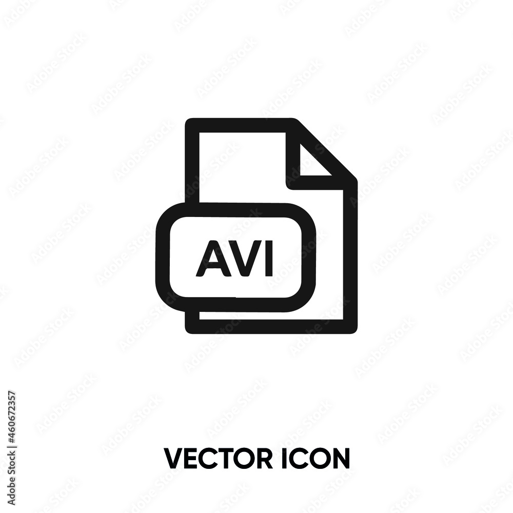 Avi file vector icon. Modern, simple flat vector illustration for website or mobile app.Video format symbol, logo illustration. Pixel perfect vector graphics Avi file vector icon. Modern, simple flat vector illustration for website or mobile app.Video format symbol, logo illustration. Pixel perfect vector graphics