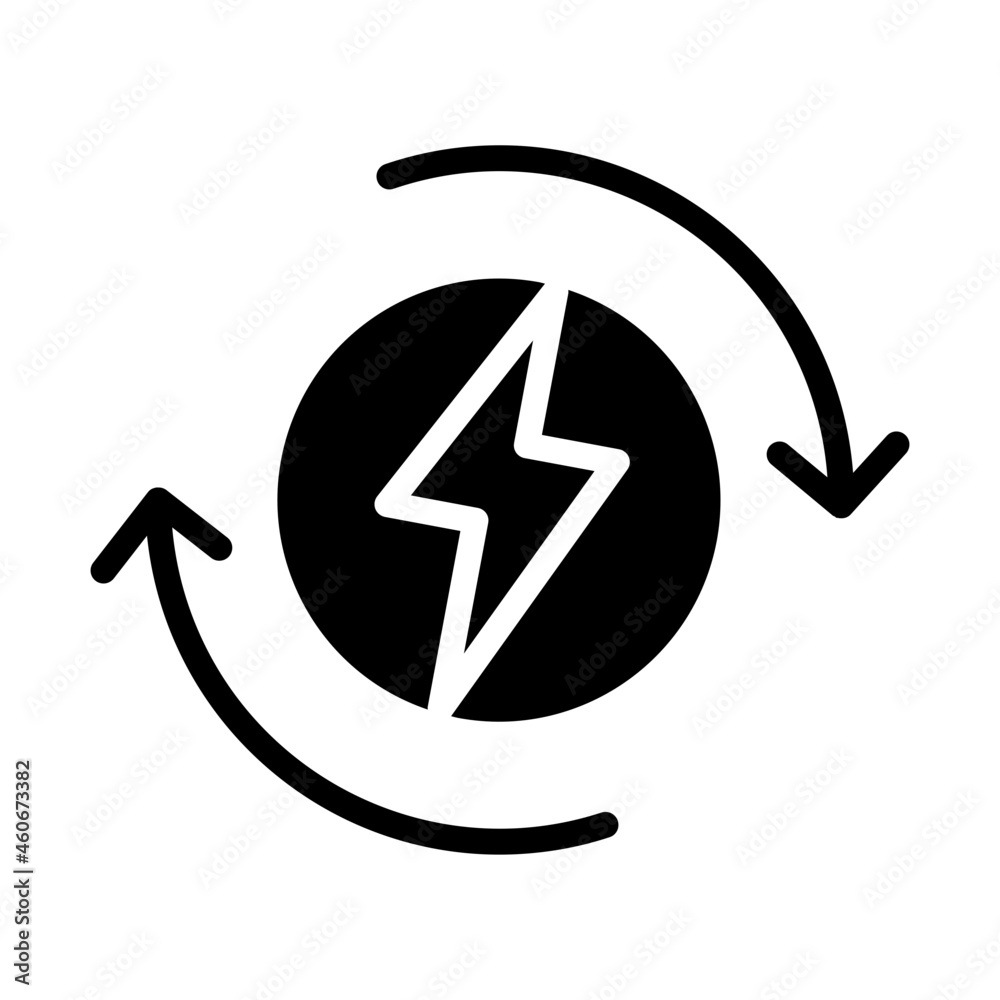 Recycle power icon Recycle power icon