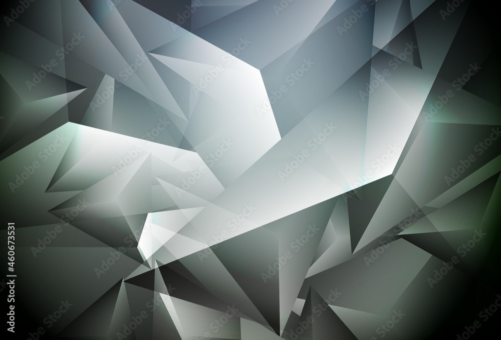 Dark Green vector background with polygonal style. Dark Green vector background with polygonal style.