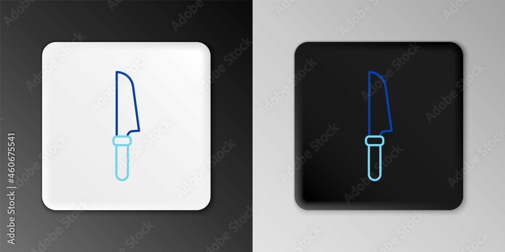 Line Knife icon isolated on grey background. Cutlery symbol. Colorful outline concept. Vector Line Knife icon isolated on grey background. Cutlery symbol. Colorful outline concept. Vector