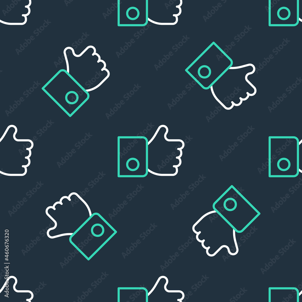 Line Hand like icon isolated seamless pattern on black background. Vector Line Hand like icon isolated seamless pattern on black background. Vector