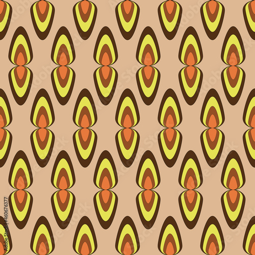 Vintage Retro ogiva style vector seamless pattern 