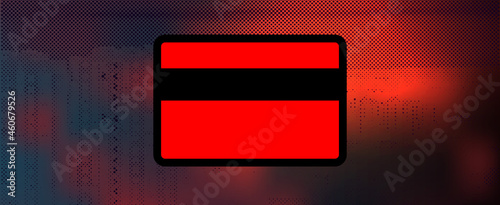 Digital security vector icon. Credit card password theft concept