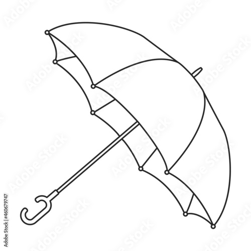 Umbrella rain vector outline icon. Vector illustration parasol on white background. Isolated outline illustration icon of umbrella rain.