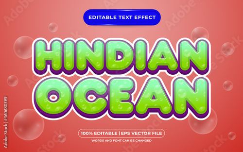 Hindian ocean editable text effect template style