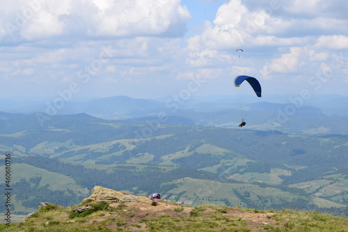 paraglider in the mountains