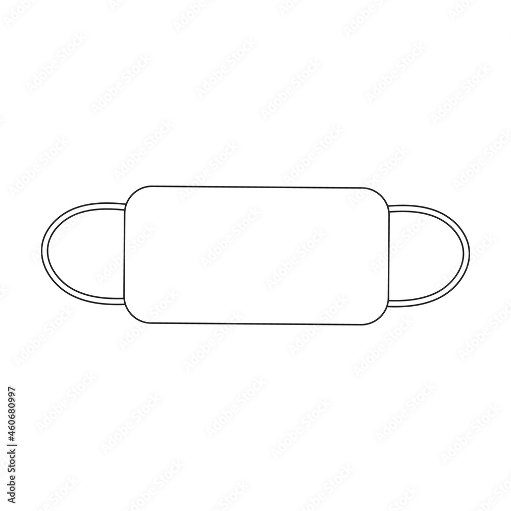 Mask medical vector outline icon. Vector illustration protection face of doctor on white background. Isolated outline illustration icon of mask medical . Mask medical vector outline icon. Vector illustration protection face of doctor on white background. Isolated outline illustration icon of mask medical .