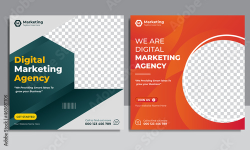 Digital marketing Agency social media post design vector Premium Vector