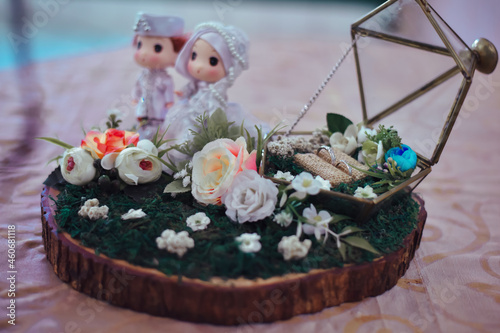 Konstfotografi A cute wedding dowry with a Muslim bridal doll on it