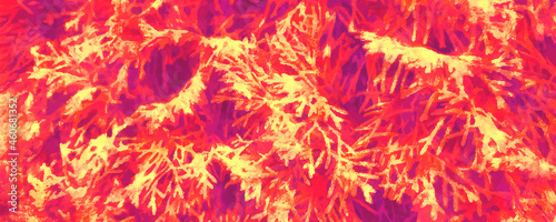 Sea coral color vector abstract background. Yellow, pink, red reef texture