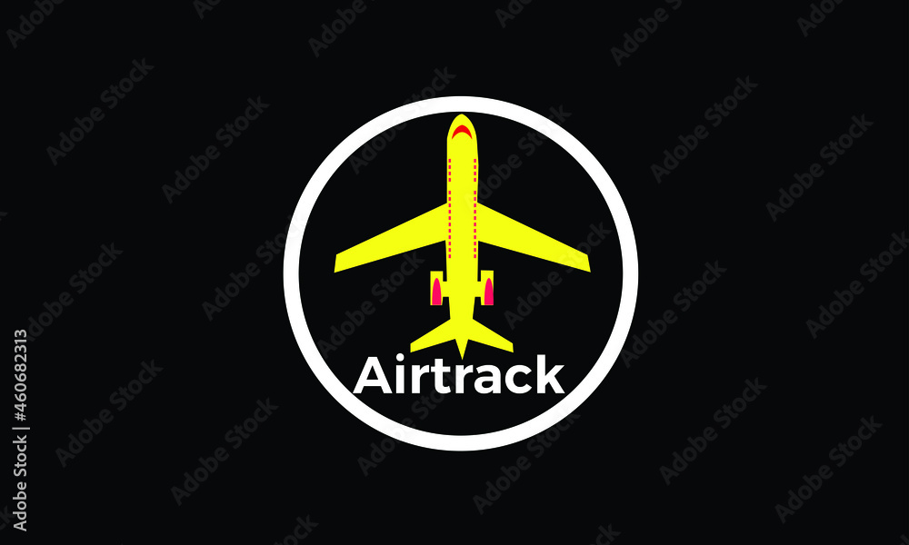 airplane icon on black background airplane icon on black background
