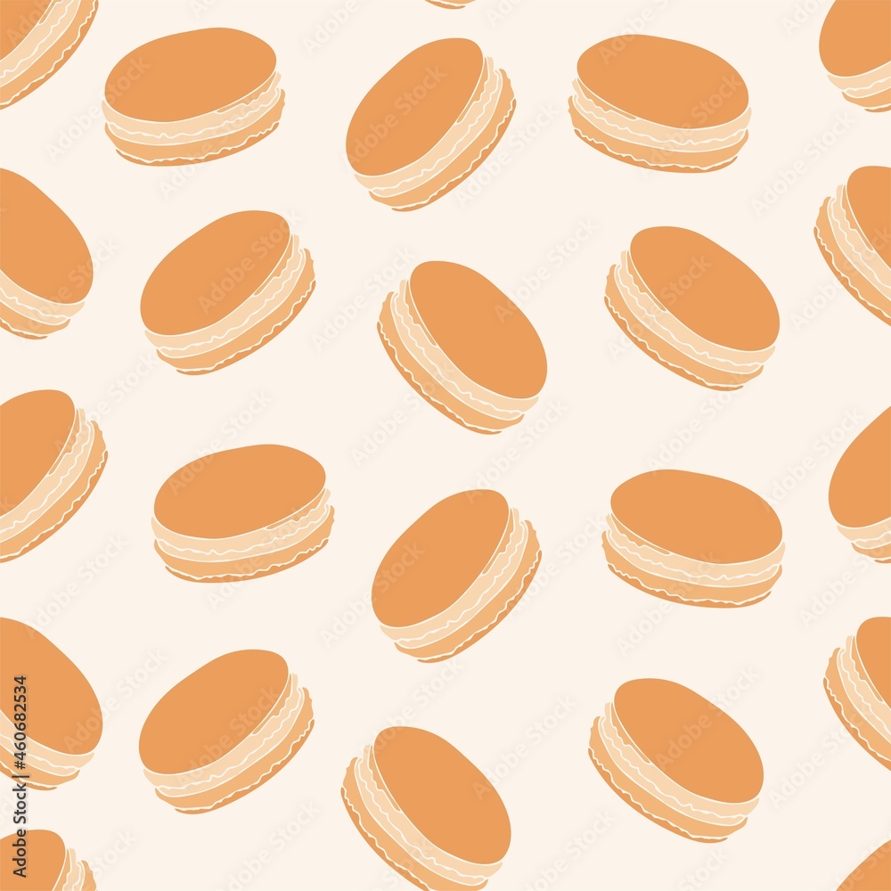 Peach macaroon seamless pattern Peach macaroon seamless pattern