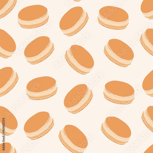 Peach macaroon seamless pattern