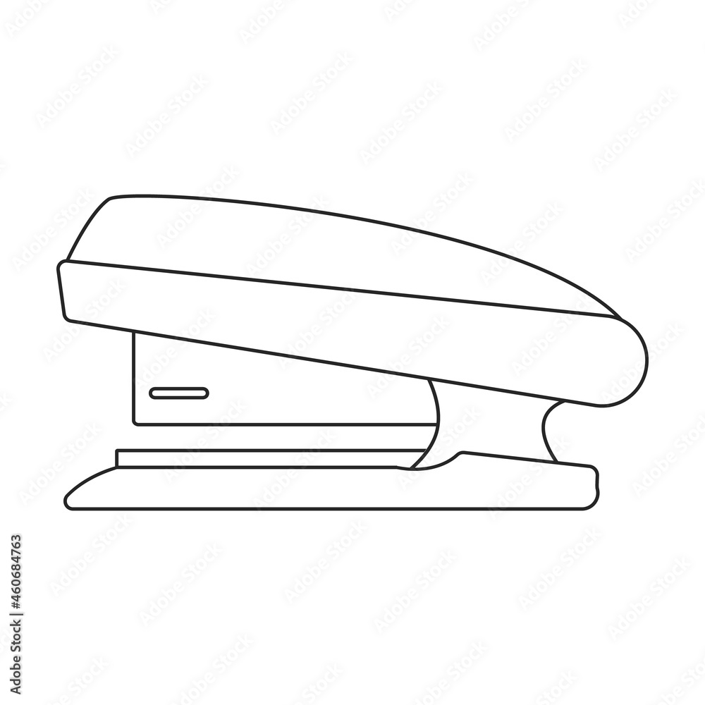 Stapler vector outline icon. Vector illustration staple of puncher on white background. Isolated outline illustration icon of stapler . Stapler vector outline icon. Vector illustration staple of puncher on white background. Isolated outline illustration icon of stapler .
