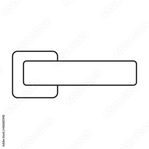 Door handle vector outline icon. Vector illustration doorknob on white background. Isolated outline illustration icon of door handle .