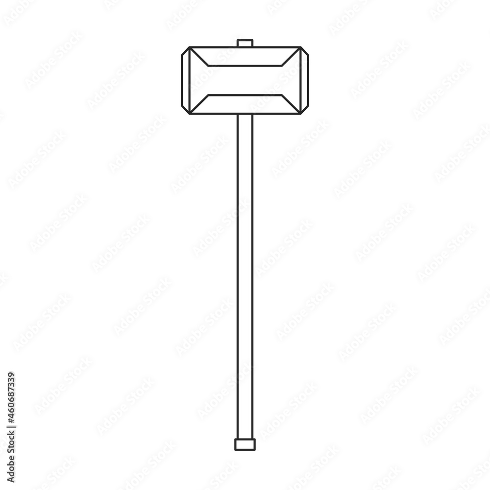 Hatchet vector icon.Outline vector icon isolated on white background hatchet.