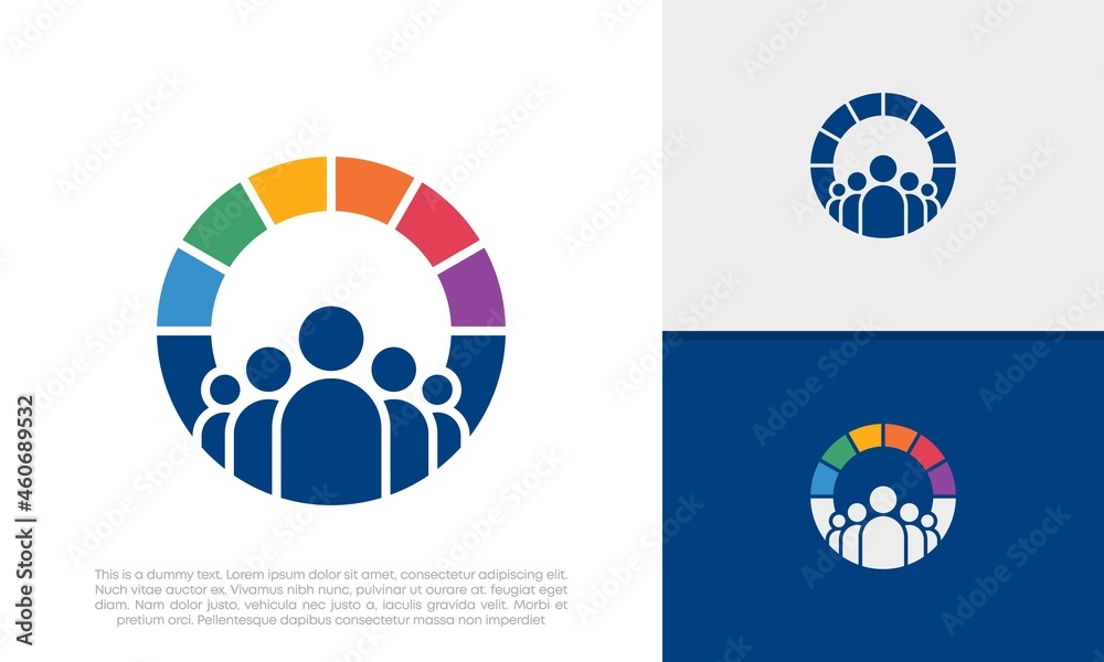 Global Community Logo Icon Elements Template. Community human Logo ...
