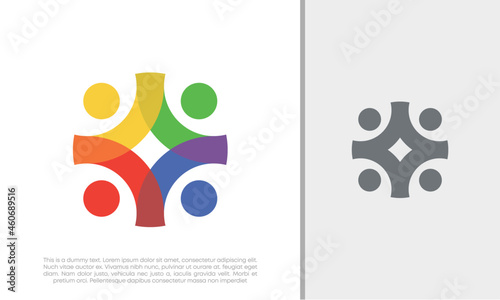 Global Community Logo Icon Elements Template. Community human Logo template vector. Community health care. Abstract Community logo