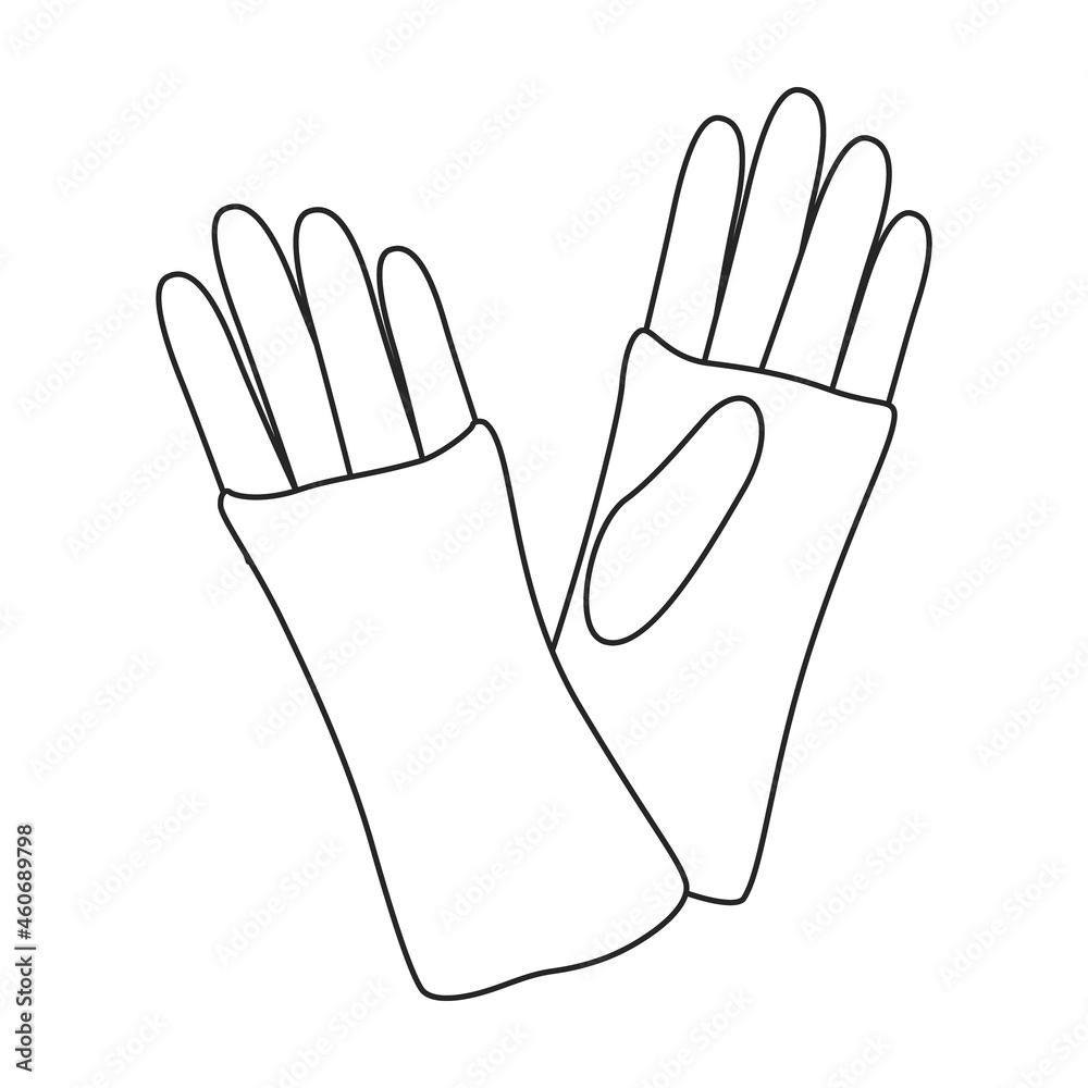 Glove vector cartoon icon. Vector illustration accessory for hand on white background. Isolated cartoon illustration icon of glove hand. Glove vector cartoon icon. Vector illustration accessory for hand on white background. Isolated cartoon illustration icon of glove hand.