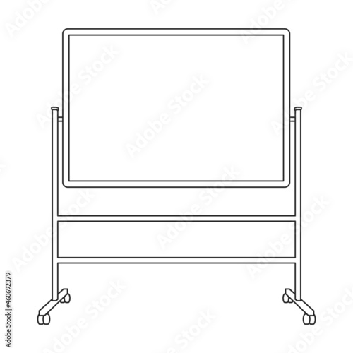 Easel vector outline icon. Vector illustration easel on white background. Isolated outline illustration icon of canvas on stand .