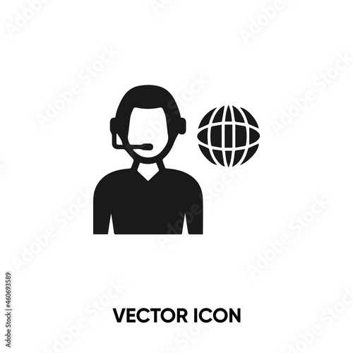 Interpreter vector icon. Modern, simple flat vector illustration for website or mobile app.Translator symbol, logo illustration. Pixel perfect vector graphics	