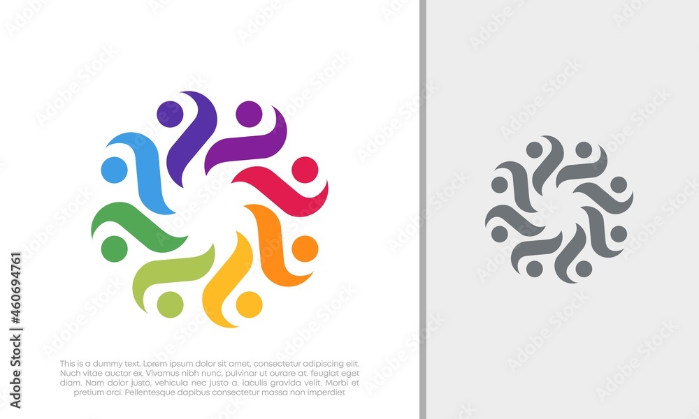 Global Community Logo Icon Elements Template. Community human Logo template vector. Community health care. Abstract Community logo Global Community Logo Icon Elements Template. Community human Logo template vector. Community health care. Abstract Community logo