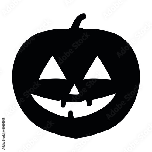 Pumpkin Silhouette icon on white background EPS 10