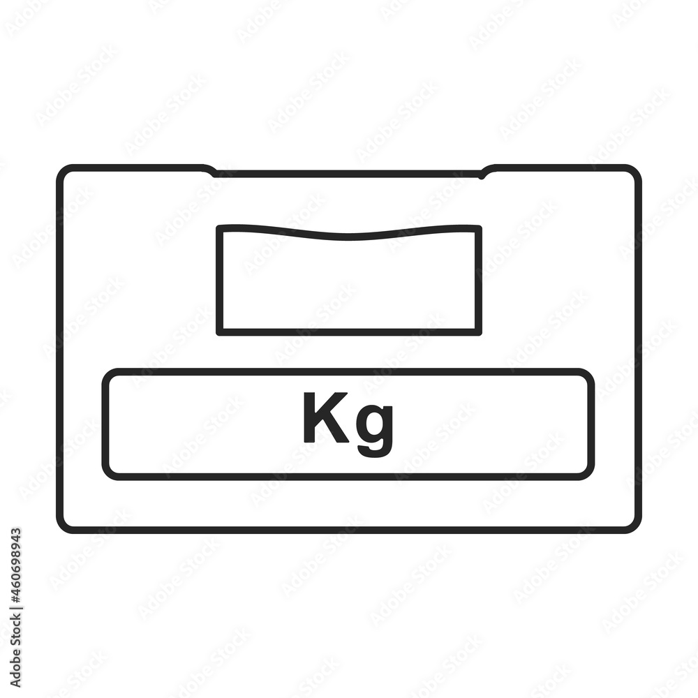Dumbbell vector icon. Outline vector icon isolated on white background dumbbell.