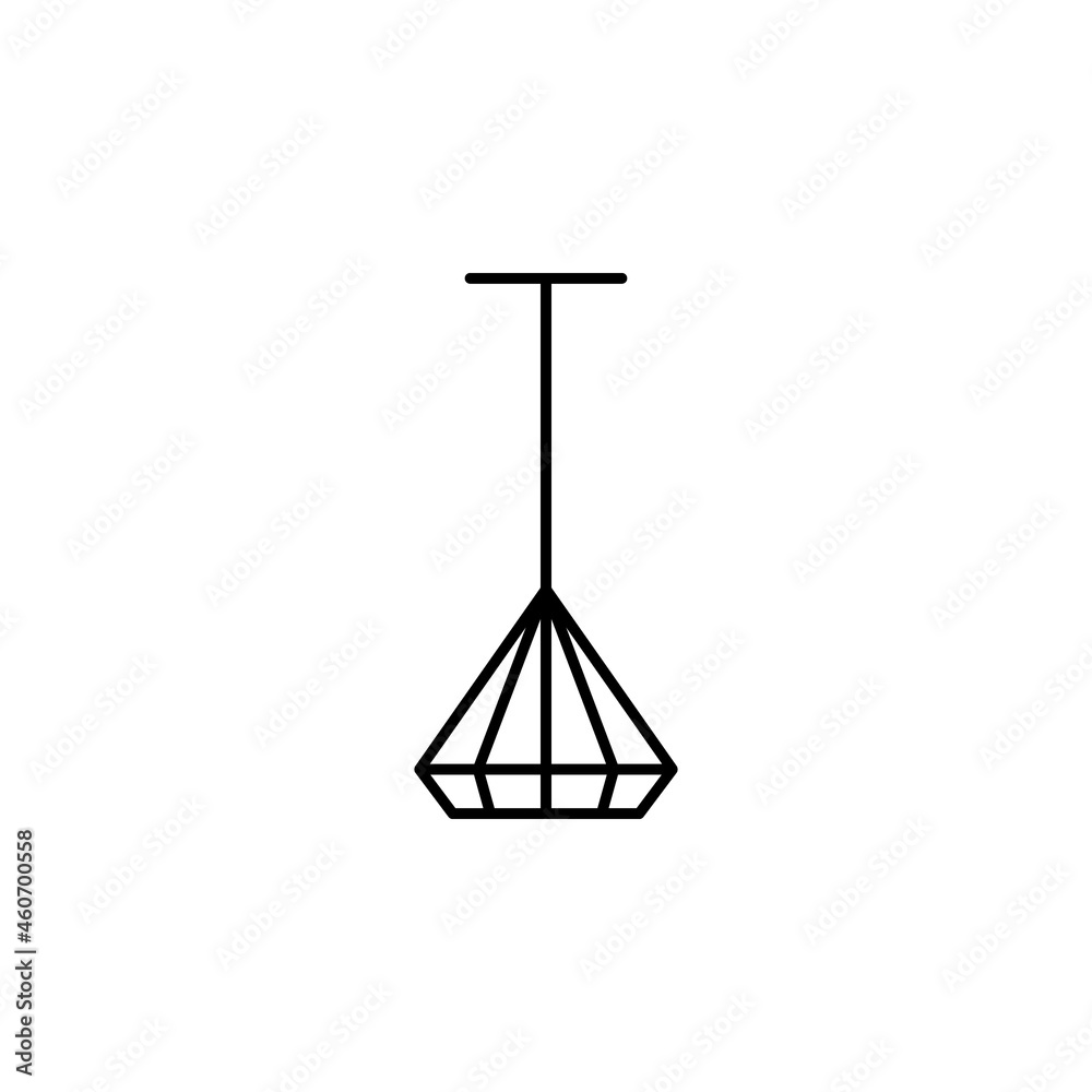 chandelier line icon Decoration set chandelier line icon Decoration set