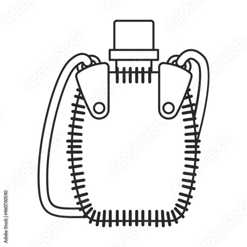 Flask bottle vector icon.Outline vector icon isolated on white background flask bottle.