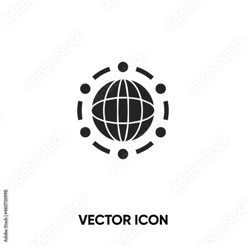 International relations vector icon. Modern, simple flat vector illustration for website or mobile app.Corporate social responsibility symbol, logo illustration. Pixel perfect vector graphics