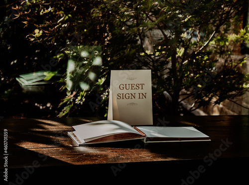wedding guestbook setting