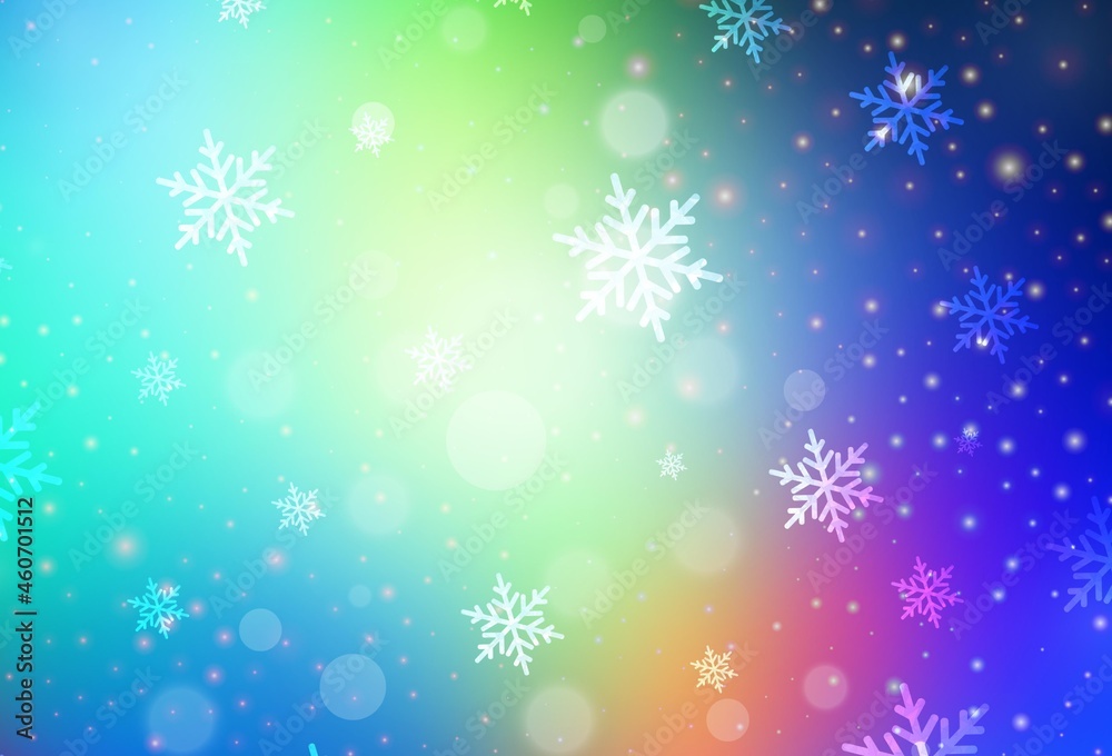 Light Blue, Green vector template in carnival style.