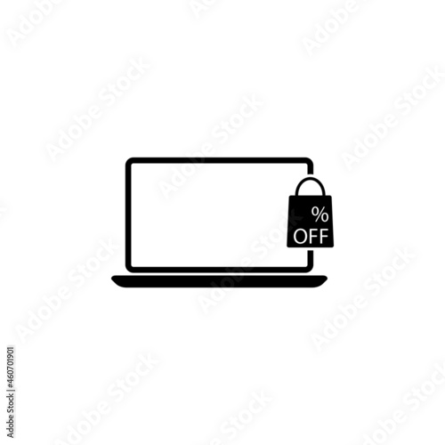 Notebook, discount icon in discount set
