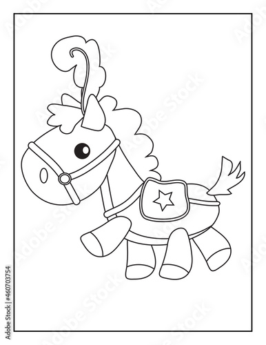 Circus Coloring Book Pages for Kids. Coloring book for children. Circus.