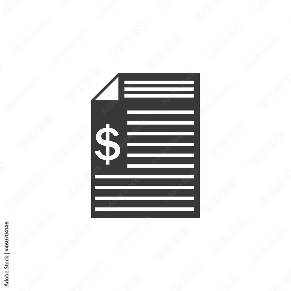 sheet, money icon in finance analysis set
