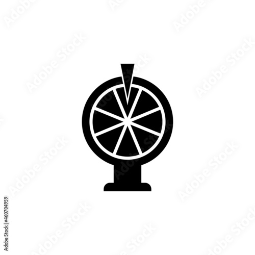 Game wheel icon in gambling set