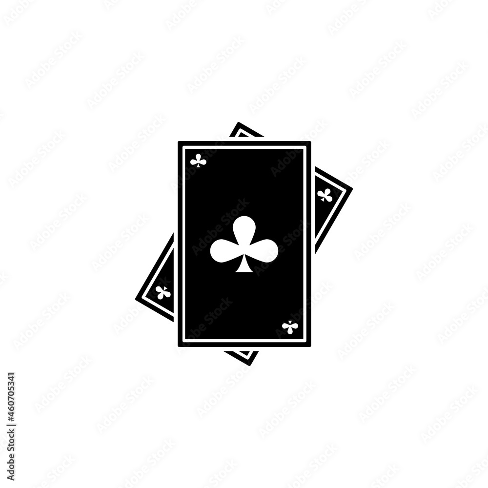 Playing cards icon in gambling set