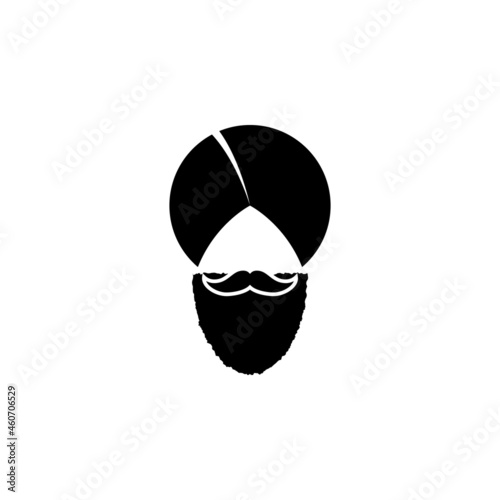 indian man with beard icon in India set