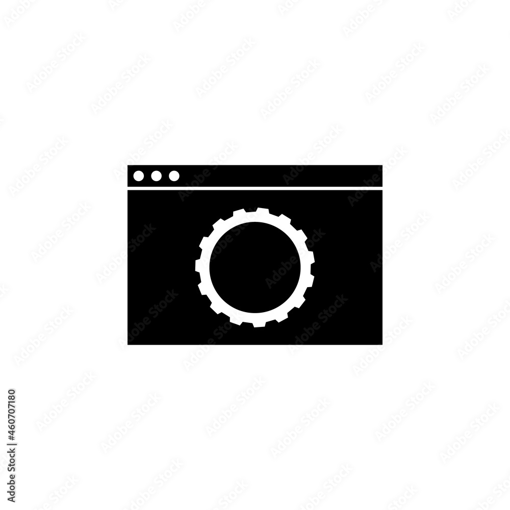browser, gear icon in IT set browser, gear icon in IT set