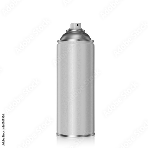 Mockup metal spray can with paint. 3d render.