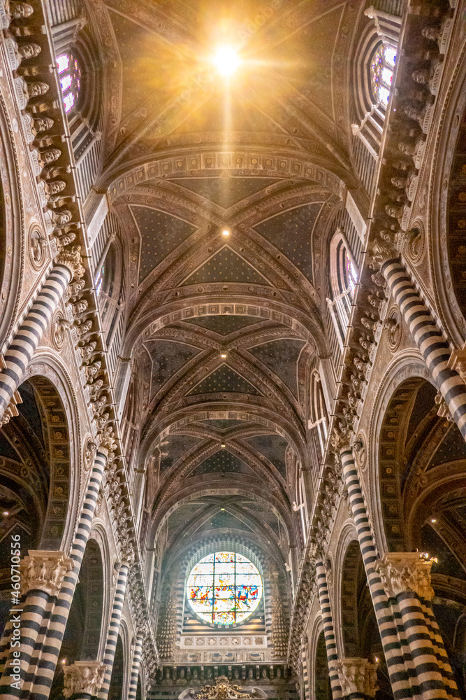 Beautiful Duomo di Siena (Siena Dome), Tuscany, along via Francigena